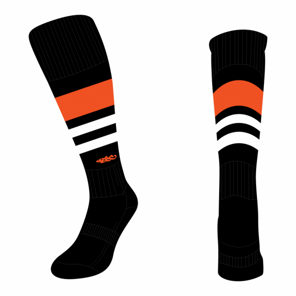 Wildcard Socks - Black, Orange & White