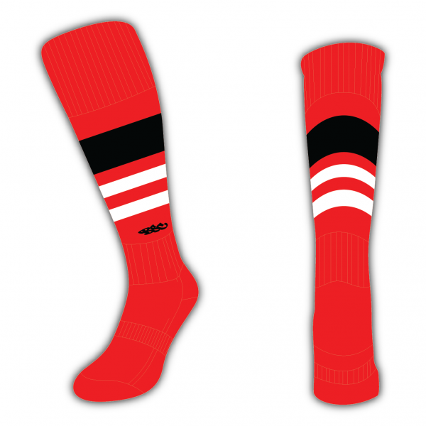 Wildcard Socks - Red, Black & White
