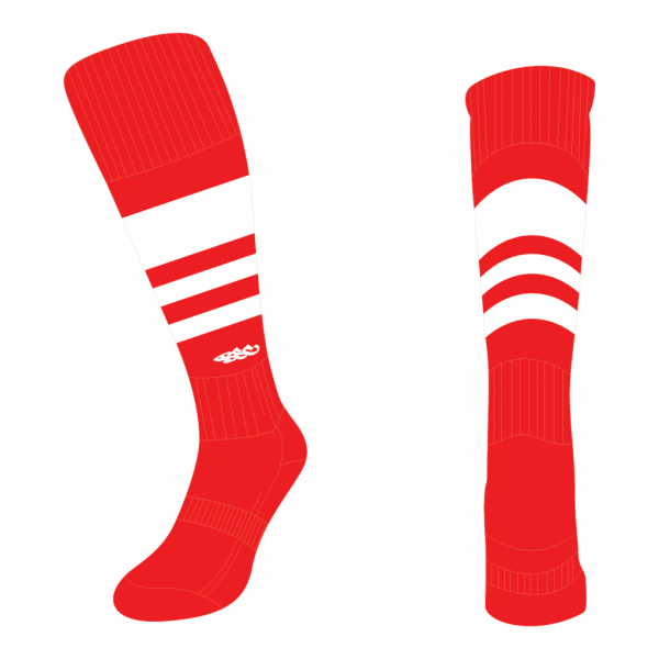 Wildcard Socks - Red & White