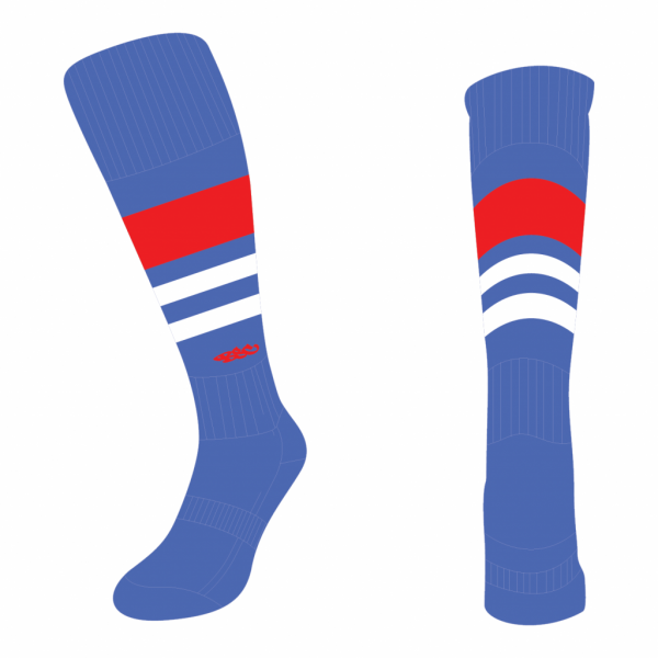 Wildcard Socks - Royal Blue, Red & White