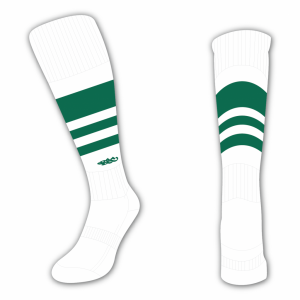 Wildcard Socks - White & Bottle Green