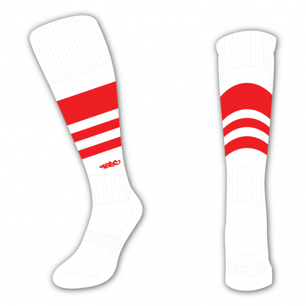 Wildcard Socks - White & Red