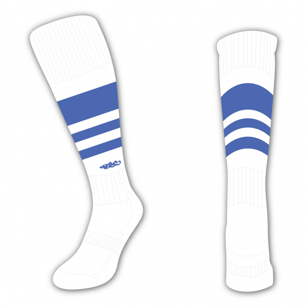 Wildcard Socks - White & Royal Blue
