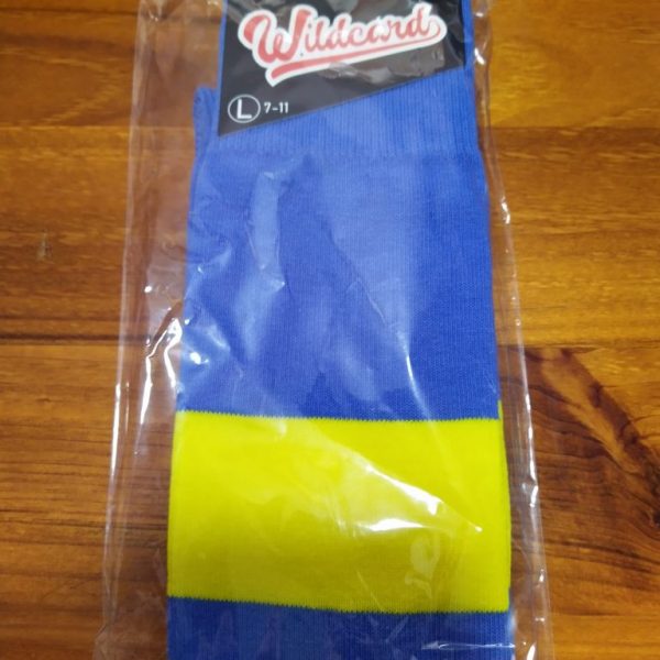 Wildcard Sock - Pale Blue, Yellow & White