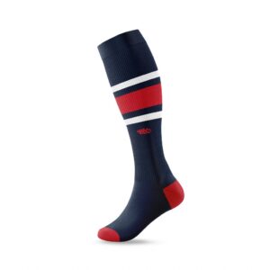 Wildcard ELITE Socks – Navy Blue, Red & White (PRE-ORDER)