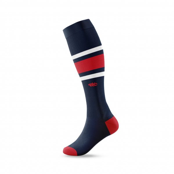 Wildcard ELITE Socks - Navy Blue, Red & White