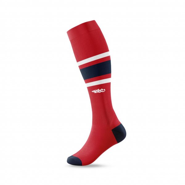 Wildcard ELITE Socks - Red, Navy Blue & White