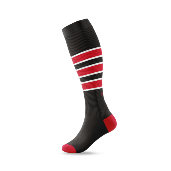 Elite Baseball Softball Socks or Stirrups (B) - Black, Red & White